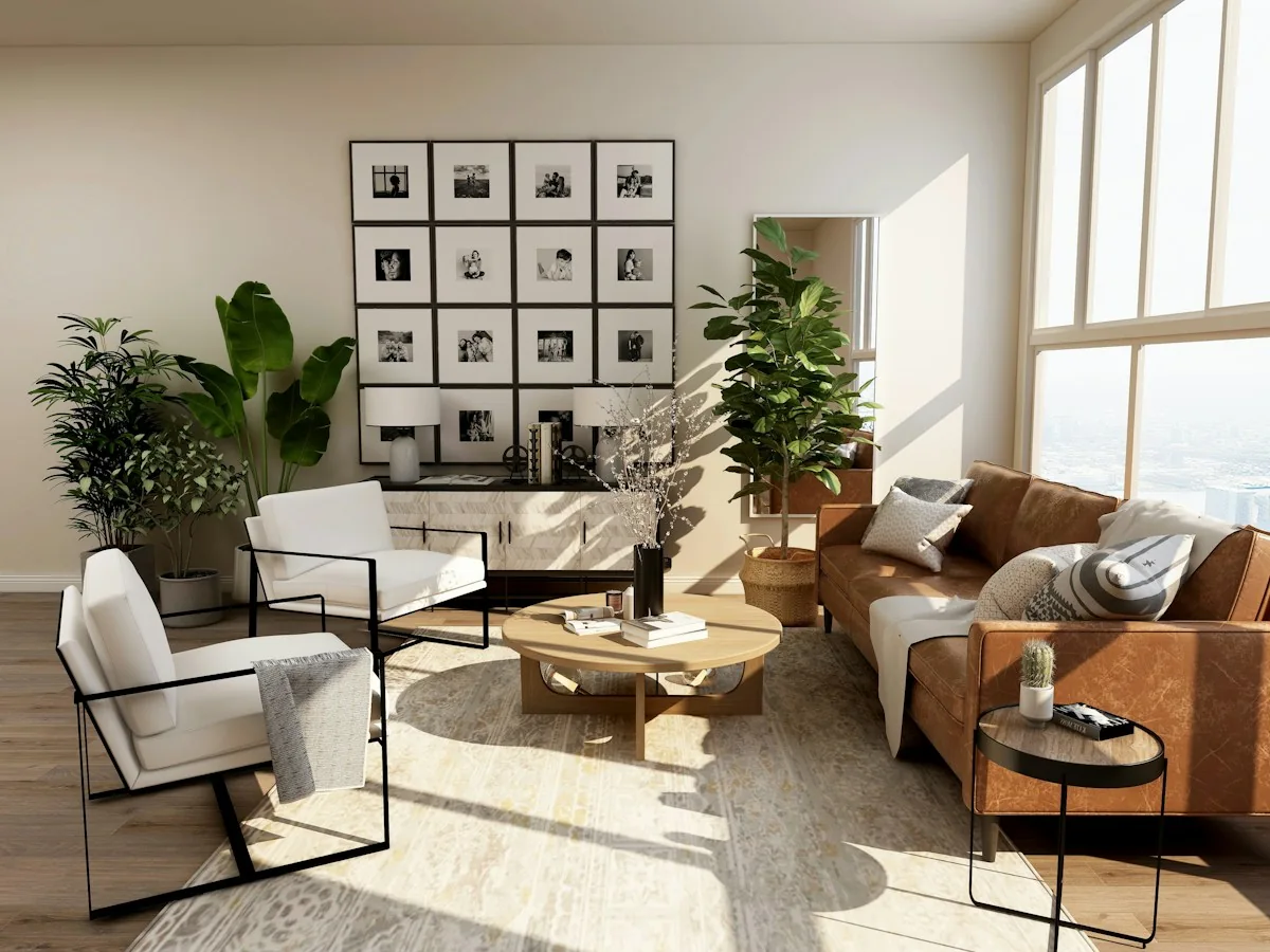 A bright and spacious living room